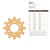 Gear 9 Wood Cutout for Crafts, Unfinished Baltic Birch Craft Shape