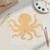 Octopus 3 Wood Cutout for Crafts, Unfinished Baltic Birch Craft Shape