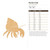 Hermit Crab Wood Cutout for Crafts, Unfinished Baltic Birch Craft Shape