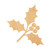 Holly Leaf Wood Cutout for Crafts, Unfinished Baltic Birch Craft Shape
