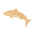Jumping Fish Wood Cutout for Crafts, Unfinished Baltic Birch Craft Shape