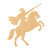 Knight On Horse 1 Wood Cutout for Crafts, Unfinished Baltic Birch Craft Shape