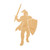 Knight Wood Cutout for Crafts, Unfinished Baltic Birch Craft Shape