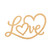 Love Sign Wood Cutout for Crafts, Unfinished Baltic Birch Craft Shape