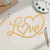 Love Sign Wood Cutout for Crafts, Unfinished Baltic Birch Craft Shape