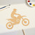 Motor Cycle Wood Cutout for Crafts, Unfinished Baltic Birch Craft Shape
