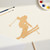 Skier 2 Wood Cutout for Crafts, Unfinished Baltic Birch Craft Shape