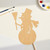 Snowman Waving Wood Cutout for Crafts, Unfinished Baltic Birch Craft Shape