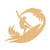 Surfer 1 Wood Cutout for Crafts, Unfinished Baltic Birch Craft Shape