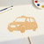Taxi Wood Cutout for Crafts, Unfinished Baltic Birch Craft Shape