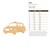 Taxi Wood Cutout for Crafts, Unfinished Baltic Birch Craft Shape