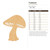 Toadstool Wood Cutout for Crafts, Unfinished Baltic Birch Craft Shape