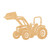 Tractor 1 Wood Cutout for Crafts, Unfinished Baltic Birch Craft Shape