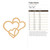 Triple Hearts Wood Cutout for Crafts, Unfinished Baltic Birch Craft Shape