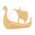 Viking Ship Wood Cutout for Crafts, Unfinished Baltic Birch Craft Shape