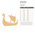 Viking Ship Wood Cutout for Crafts, Unfinished Baltic Birch Craft Shape