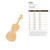 Violin Wood Cutout for Crafts, Unfinished Baltic Birch Craft Shape