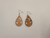 Snowman Teardrop Laser Cut Alder Wood Earrings, Hook Style, Satin Finish