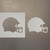 Football Helmet 3 Reusable Mylar Stencils