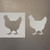 Hen 3 Reusable Mylar Stencils