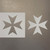 Maltese Cross Reusable Mylar Stencils