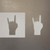 Rock Out Hand 1 Reusable Mylar Stencils
