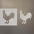 Rooster 1 Reusable Mylar Stencils