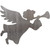 Christmas Angel 2 Steel Cut Out Metal Art Decoration