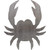 Crab 2 Steel Cut Out Metal Art Decoration