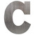 Lowercase Letter C Steel Cut Out Metal Art Decoration