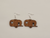 Camper Laser Cut Alder Wood Earrings, Hook Style, Satin Finish