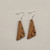 Natural Design 2 Natural Wood Earrings Boho Trendy Rustic Earrings