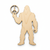 Big Foot Holding Peace Sign Laser Cut Wood Cutout Blank for DIY Craft Decor