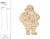 Santa Laser Cut Wood Cutout Blank Ornament Blank