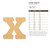 Lower Case X Wood Cutout - Unfinished Baltic Birch Craft Shape