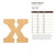 Lower Case X Wood Cutout for Crafts, Unfinished Baltic Birch Craft Shape