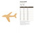 Airplane0008 Wood Cutout Craft Blank, Unfinished Baltic Birch DIY Shape for Crafts and Decor