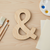 Ampersand Wood Cutout Craft Blank, Unfinished Baltic Birch DIY Shape for Crafts and Decor
