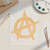 Anarchy Symbol Wood Cutout Craft Blank, Unfinished Baltic Birch DIY Shape for Crafts and Decor