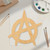 Anarchy Symbol Wood Cutout - Unfinished Baltic Birch Craft Shape