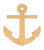 Anchor 2 Wood Cutout Craft Blank, Unfinished Baltic Birch DIY Shape for Crafts and Decor