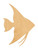 Angelfish Wood Cutout Craft Blank, Unfinished Baltic Birch DIY Shape for Crafts and Decor