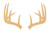 Antlers Wood Cutout Craft Blank, Unfinished Baltic Birch DIY Shape for Crafts and Decor