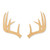 Antlers Wood Cutout - Unfinished Baltic Birch Craft Shape
