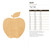 Apple 2 Wood Cutout Craft Blank, Unfinished Baltic Birch DIY Shape for Crafts and Decor