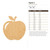 Apple 2 Wood Cutout for Crafts, Unfinished Baltic Birch Craft Shape