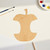 Apple Core Wood Cutout Craft Blank, Unfinished Baltic Birch DIY Shape for Crafts and Decor