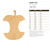 Apple Core Wood Cutout Craft Blank, Unfinished Baltic Birch DIY Shape for Crafts and Decor