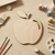 Apple Large Wood Cutout Craft Blank, Unfinished Baltic Birch DIY Shape for Crafts and Decor