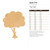 Apple Tree Wood Cutout Craft Blank, Unfinished Baltic Birch DIY Shape for Crafts and Decor